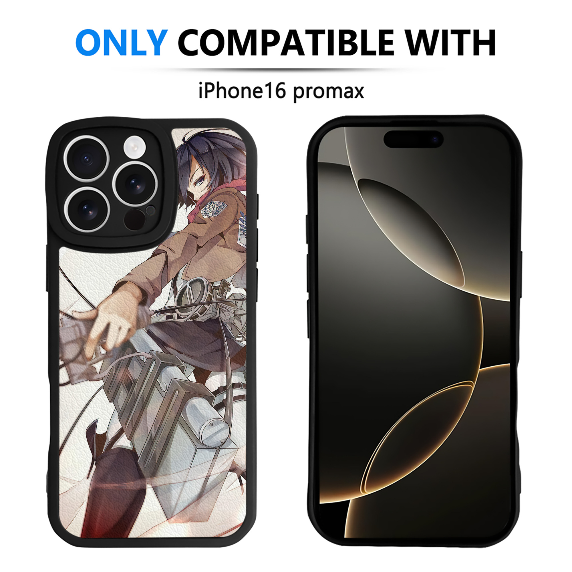 （画像用） 進撃の巨人 Attack on Titan 【iPhone 16シリーズ対応】シリコンスマホケース（レザー調） 材質：シリコン